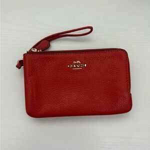 Coach red/orange Leather wallet